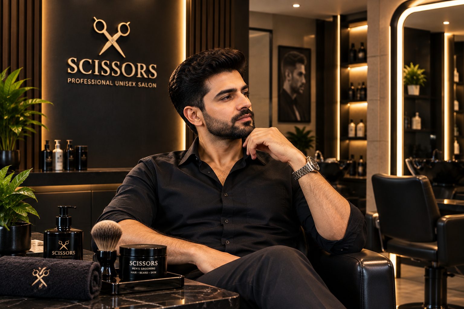 Man at Scissors Urapakkam salon